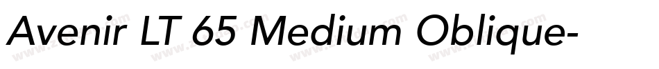 Avenir LT 65 Medium Oblique字体转换